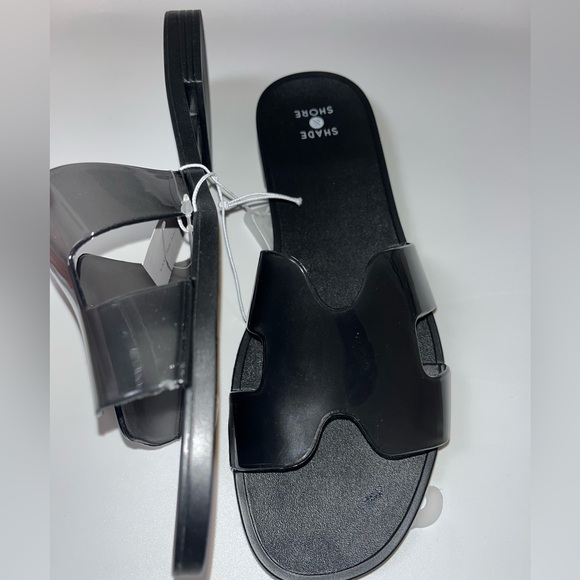 Shade & Shore Black Sandals 8 - Picture 3 of 5